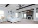 Main bedroom with fireplace and high ceilings at 5060 Lloyd Ln, Cumming, GA 30040