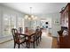 Formal dining room with hardwood floors and a chandelier at 1116 Citadel Ne Dr, Atlanta, GA 30324