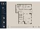 Detailed floor plan featuring a primary bedroom, den, living room, kitchen, dining area and balcony at 318 Sandy Springs Cir # 260, Sandy Springs, GA 30328