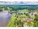 Aerial view of the golf course and lake at 9801 Waters Edge Pointe, Villa Rica, GA 30180