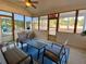 Relaxing screened porch with outdoor furniture at 9801 Waters Edge Pointe, Villa Rica, GA 30180
