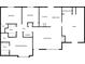 Three-bedroom home floor plan featuring a primary bedroom with ensuite bath, laundry, and spacious living areas at 2845 Robinson Wood Dr, Riverdale, GA 30296