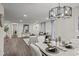Open concept featuring a formal dining area and casual seating area at 3308 Wildwood Sw Dr, Marietta, GA 30060