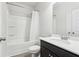 Bathroom with shower/tub combo, vanity and toilet at 6233 Thorncrest Dr, Tucker, GA 30084