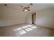 Bright bedroom featuring carpet and a ceiling fan at 118 Knotts Landing Dr, Woodstock, GA 30188
