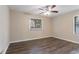 Large bedroom with ceiling fan and hardwood floors at 2906 Monterey Dr, Decatur, GA 30032
