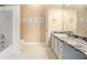 Clean bathroom, granite countertop, shower/tub combo at 4008 Orchard Hill Ter, Stone Mountain, GA 30083