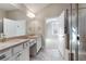 Main bathroom with double vanity and walk in shower at 2071 Imperial Pond, Powder Springs, GA 30127