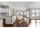 Modern kitchen with white cabinets, granite countertops and island at 2071 Imperial Pond, Powder Springs, GA 30127