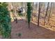 Wooded backyard with mature trees at 3405 Doral Ln, Woodstock, GA 30189