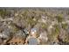 Aerial view of homes in wooded neighborhood at 3405 Doral Ln, Woodstock, GA 30189