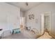 bedroom with built-in shelving and playful decor at 6285 Vista Crossing Way, Cumming, GA 30028