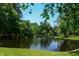 Calm pond surrounded by lush greenery, reflecting the clear blue sky and creating a peaceful setting at 250 Lakeview Ne Ave, Atlanta, GA 30305