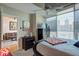 Main bedroom with city views and built-in wardrobe at 44 Peachtree Ne Pl # 1622, Atlanta, GA 30309