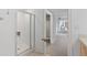 Bathroom with shower and access to bedroom and closet at 285 Centennial Olympic Park Nw Dr # 1407, Atlanta, GA 30313