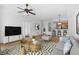 Bright living room with hardwood floors and city view at 285 Centennial Olympic Park Nw Dr # 1407, Atlanta, GA 30313