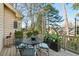 Private deck with wooded views, perfect for outdoor dining at 11 Ivy Chase Ne, Atlanta, GA 30342