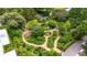 Beautiful aerial view showcasing lush gardens with winding paths, creating a serene and inviting outdoor space at 1445 Monroe Ne Dr # B7, Atlanta, GA 30324