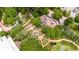 Overhead view of beautiful botanical gardens surrounding an estate with colorful landscaping and walkways at 1445 Monroe Ne Dr # B7, Atlanta, GA 30324