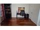 Bright home office features hardwood floors, built-in shelving, and a workspace at 4038 Ash Tree St, Snellville, GA 30039