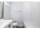 Simple bathroom with white subway tiles and a bathtub at 927 Katie Kerr Dr, Decatur, GA 30030