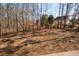 A view of the spacious backyard, surrounded by trees and wooden fencing at 40 Brompton Dr, Dallas, GA 30157