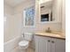 Bathroom features a single vanity and tub with shower at 40 Brompton Dr, Dallas, GA 30157