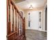 Entryway with wooden staircase and door to exterior at 40 Brompton Dr, Dallas, GA 30157