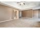 Large main bedroom with neutral carpet and an en suite bath at 40 Brompton Dr, Dallas, GA 30157