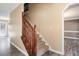 Wooden staircase with carved balusters at 40 Brompton Dr, Dallas, GA 30157