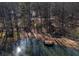 Aerial view of pond with small deck at 1049 Laurel Valley Sw Dr, Marietta, GA 30064