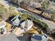 Aerial view showcasing home's location in quiet cul-de-sac at 902 College Place Nw Ct, Kennesaw, GA 30144