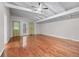 Hardwood floor bedroom with access to backyard at 2038 Clairmont Ne Ter, Atlanta, GA 30345