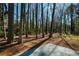 Patio with a lush wooded backyard in background offers tranquility and privacy at 2189 Wood Glen Se Ln, Marietta, GA 30067