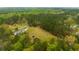 Aerial view of the house, showcasing its sprawling lot surrounded by dense trees at 3119 E Fairview Rd, Mcdonough, GA 30252