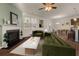 Living room features a fireplace and green sofa at 116 Centennial Ridge Dr, Acworth, GA 30102