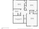 Second floor plan with three bedrooms and a bathroom at 6110 Dorsett St, Douglasville, GA 30134