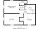 Floor plan showcasing the layout of bedrooms, bathrooms, hall, and walk-in closet in a house at 6520 Chickasaw Dr, Douglasville, GA 30135
