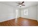 Spacious bedroom with hardwood floors and access to bathroom at 1770 Lee St, Decatur, GA 30035