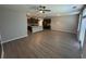 Open concept main floor with a view to the kitchen and hardwood floors at 2113 Garden Pl, Atlanta, GA 30316