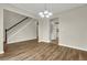 Open dining room with hardwood floors and view of kitchen at 415 Gresham Dr, Stockbridge, GA 30281