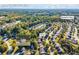 Aerial view of house and neighborhood, showcasing surrounding homes and landscape at 1855 Charleston Oak Cir, Lawrenceville, GA 30043