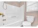 Bathroom with tub and shower combination at 1855 Charleston Oak Cir, Lawrenceville, GA 30043