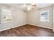 Bedroom with hardwood floors and ceiling fan at 2257 Polar Rock Sw Ave, Atlanta, GA 30315