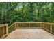 Wooden deck overlooks a lush green backyard filled with trees at 6467 Joanna St, Lithia Springs, GA 30122