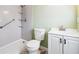 Clean bathroom with walk-in shower and modern fixtures at 6467 Joanna St, Lithia Springs, GA 30122