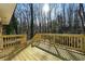 View of the beautiful new wood deck at 6467 Joanna St, Lithia Springs, GA 30122
