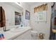 Clean bathroom with shower/tub and white vanity at 1956 Spencer Oaks Ln, Lithonia, GA 30058