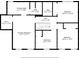 Upper floor with primary bedroom, two additional bedrooms and two bathrooms at 1956 Spencer Oaks Ln, Lithonia, GA 30058
