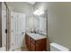 Basement bathroom with granite countertop and shower at 3323 Glen Devon Ln, Berkeley Lake, GA 30096